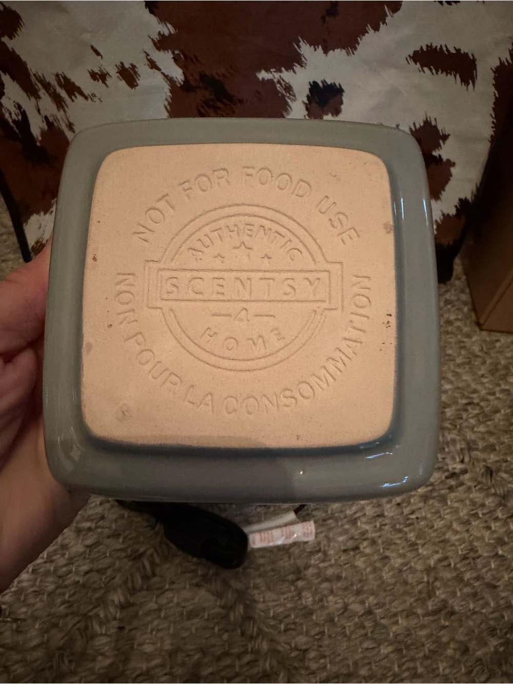 Scentsy Classic Curve Gloss Gray Warmer - Picture 3 of 6
